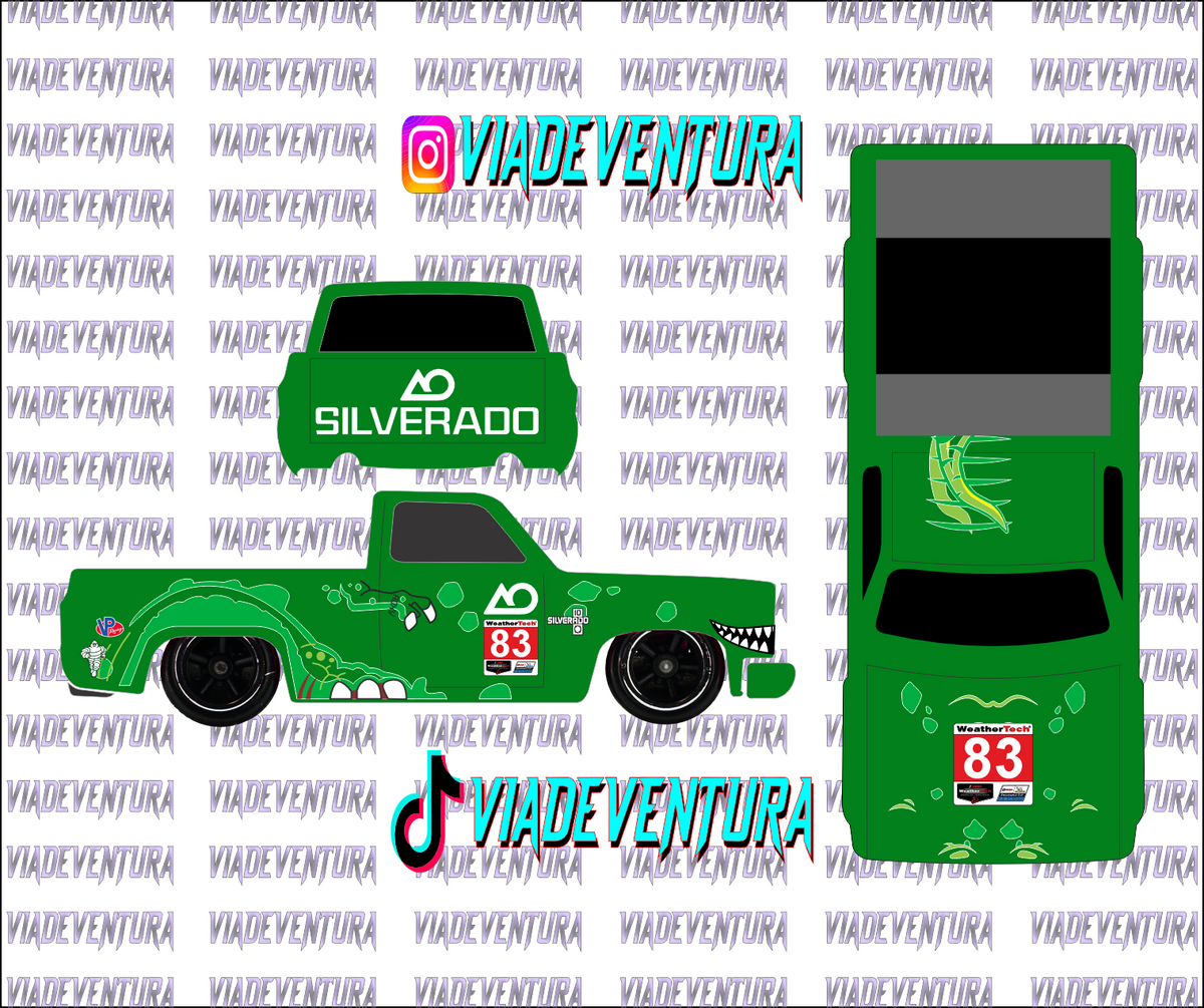 Rexy Green 1/64 83 Silverado WHITE TONER Universal Waterslide Decal for Hot