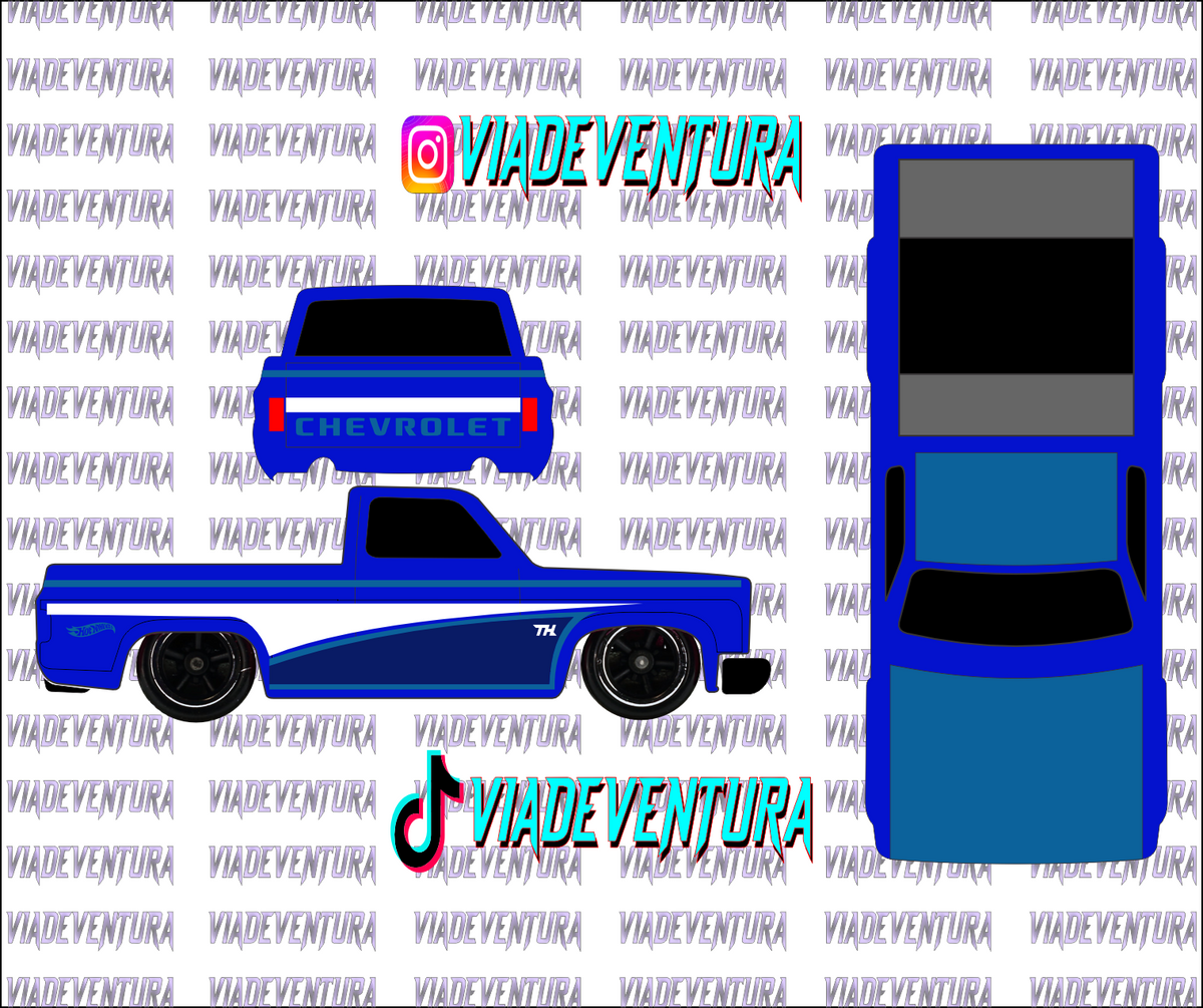 Blue STH 1/64 83 Silverado WHITE TONER Universal Waterslide Decal for Hot