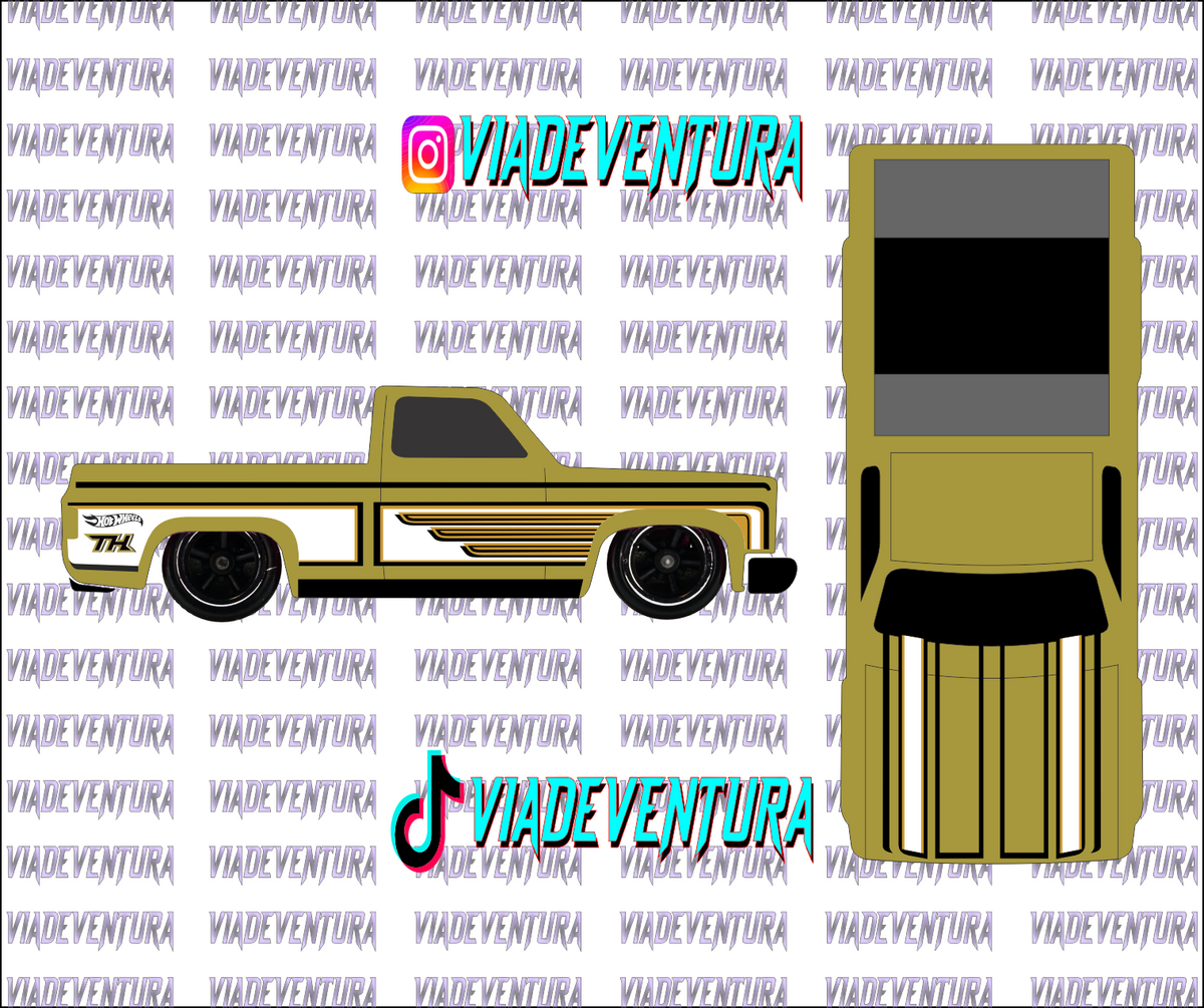 Gold STH 1/64 83 Silverado WHITE TONER Universal Waterslide Decal for Hot