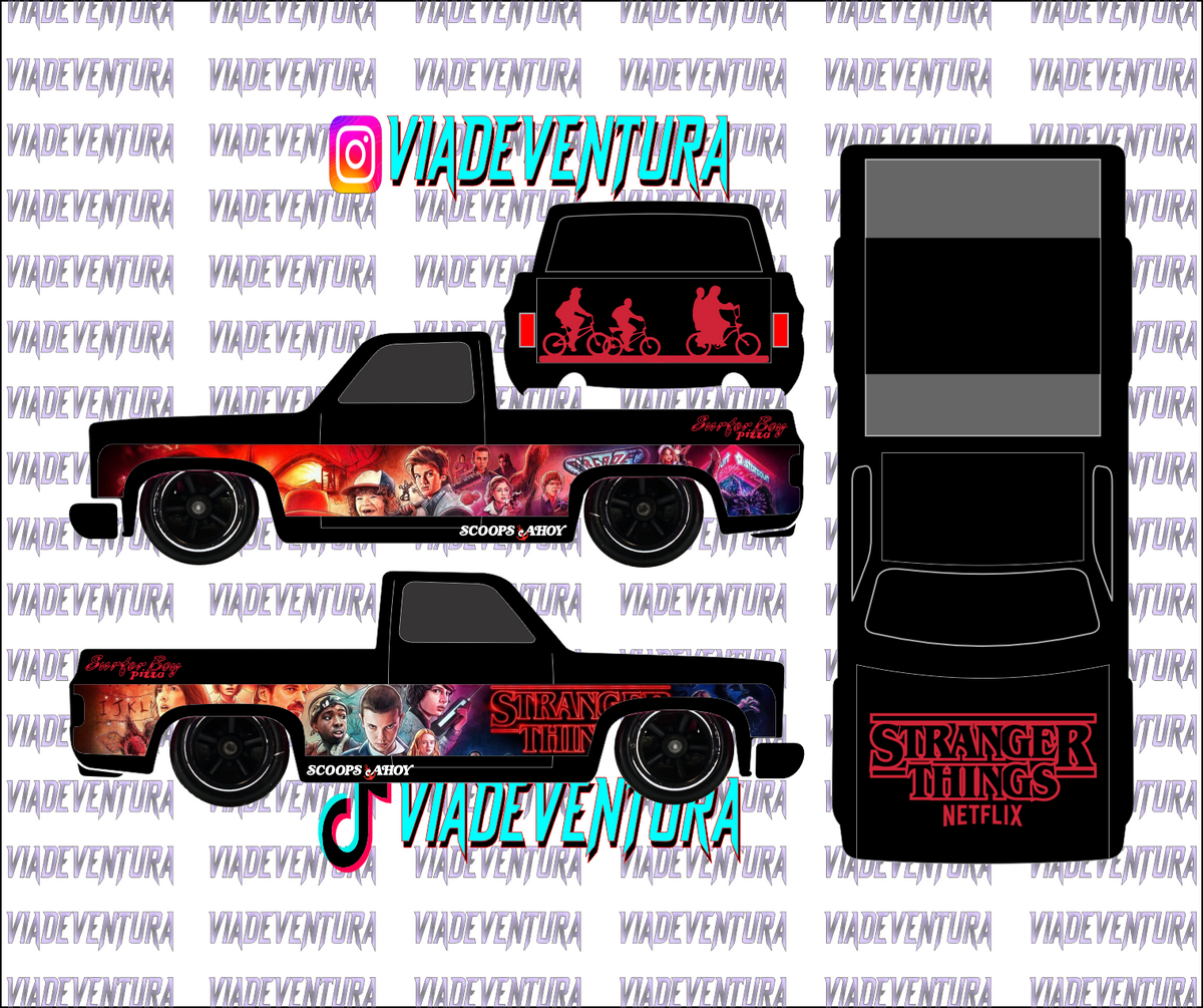 Stranger Th 1/64 83 Silverado WHITE TONER Universal Waterslide Decal for Hot