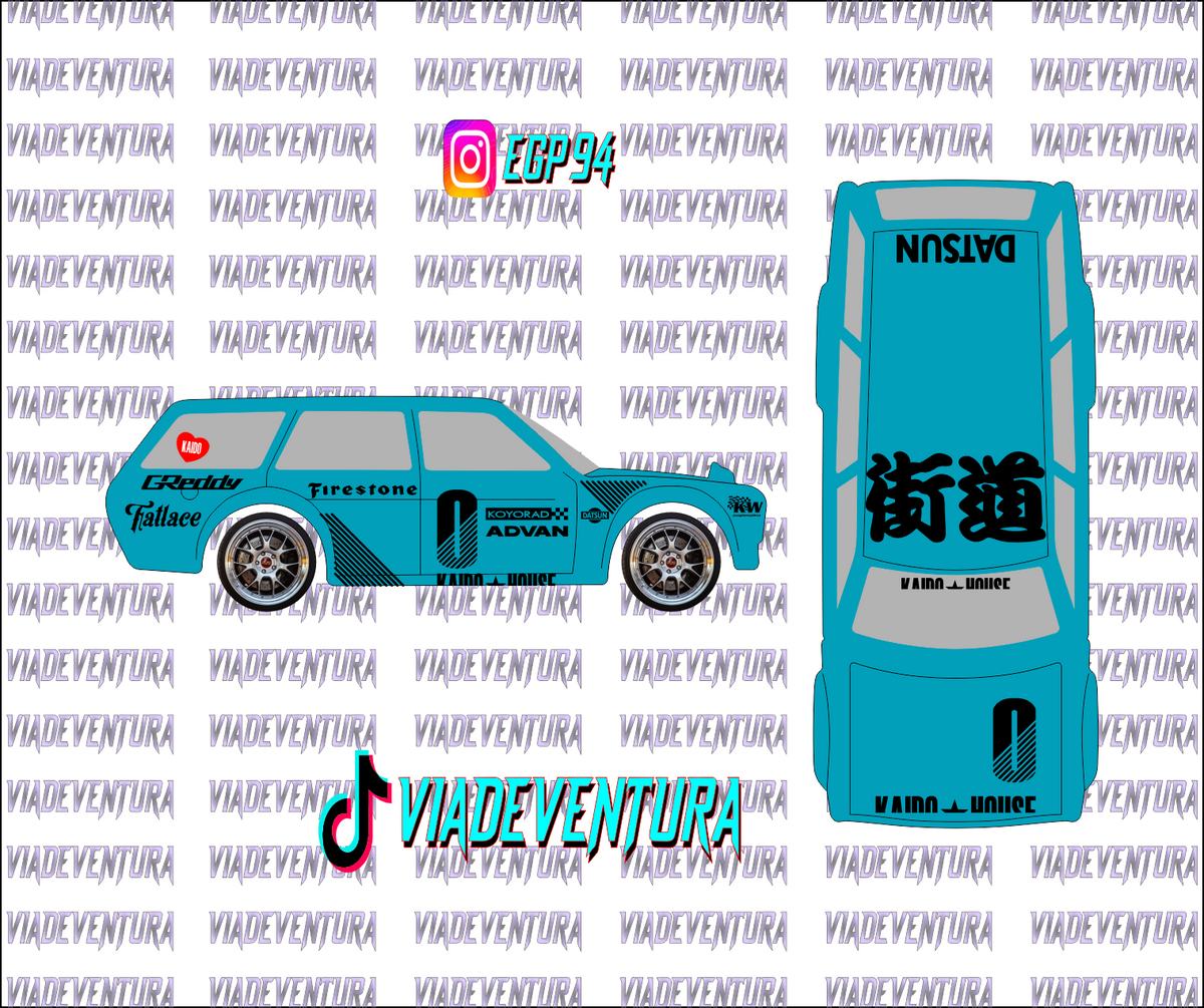 Kaido House 1/64 Datsun 510 Wagon WHITE TONER Universal Waterslide Decal for Hot