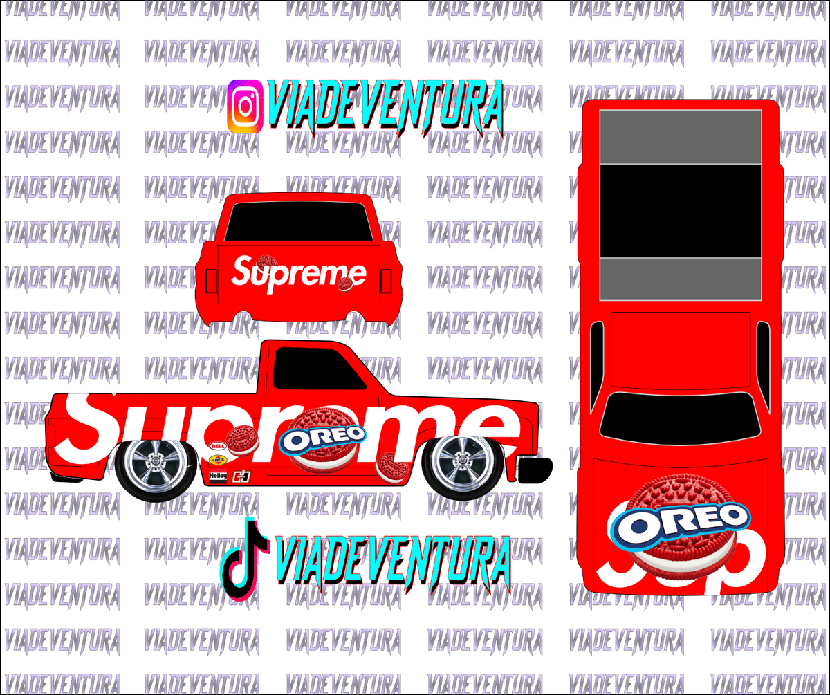 Supreme Oreo 1/64 83 Silverado WHITE TONER Universal Waterslide Decal for Hot