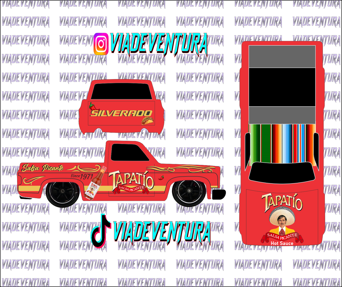 Tapatio 1/64 83 Silverado WHITE TONER Universal Waterslide Decal for Hot