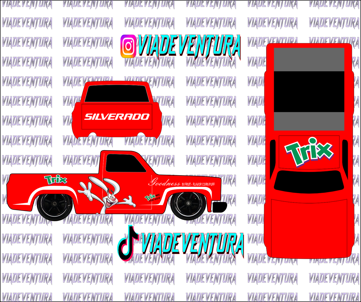 Trix 1/64 83 Silverado WHITE TONER Universal Waterslide Decal for Hot