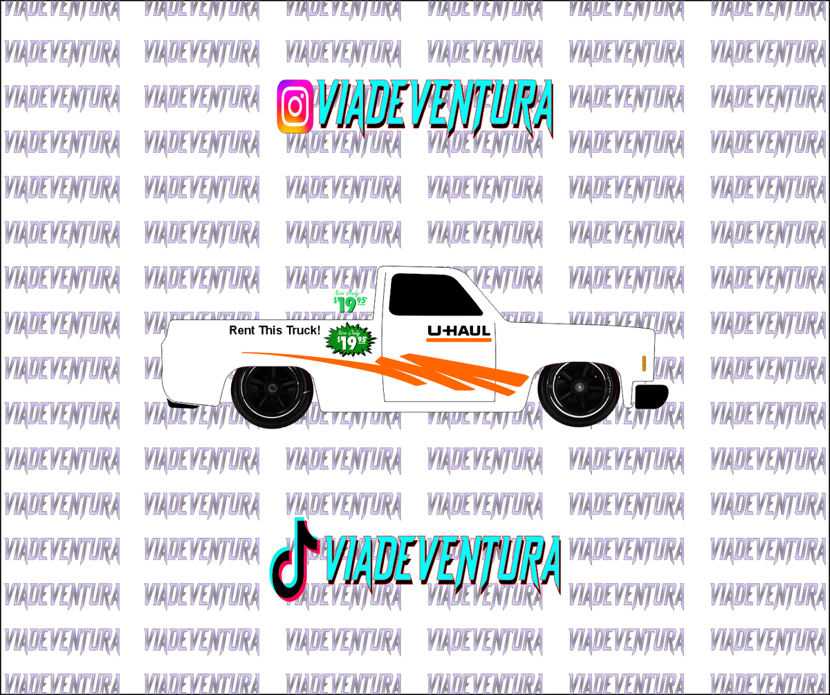 UHaul 1/64 83 Silverado WHITE TONER Universal Waterslide Decal for Hot