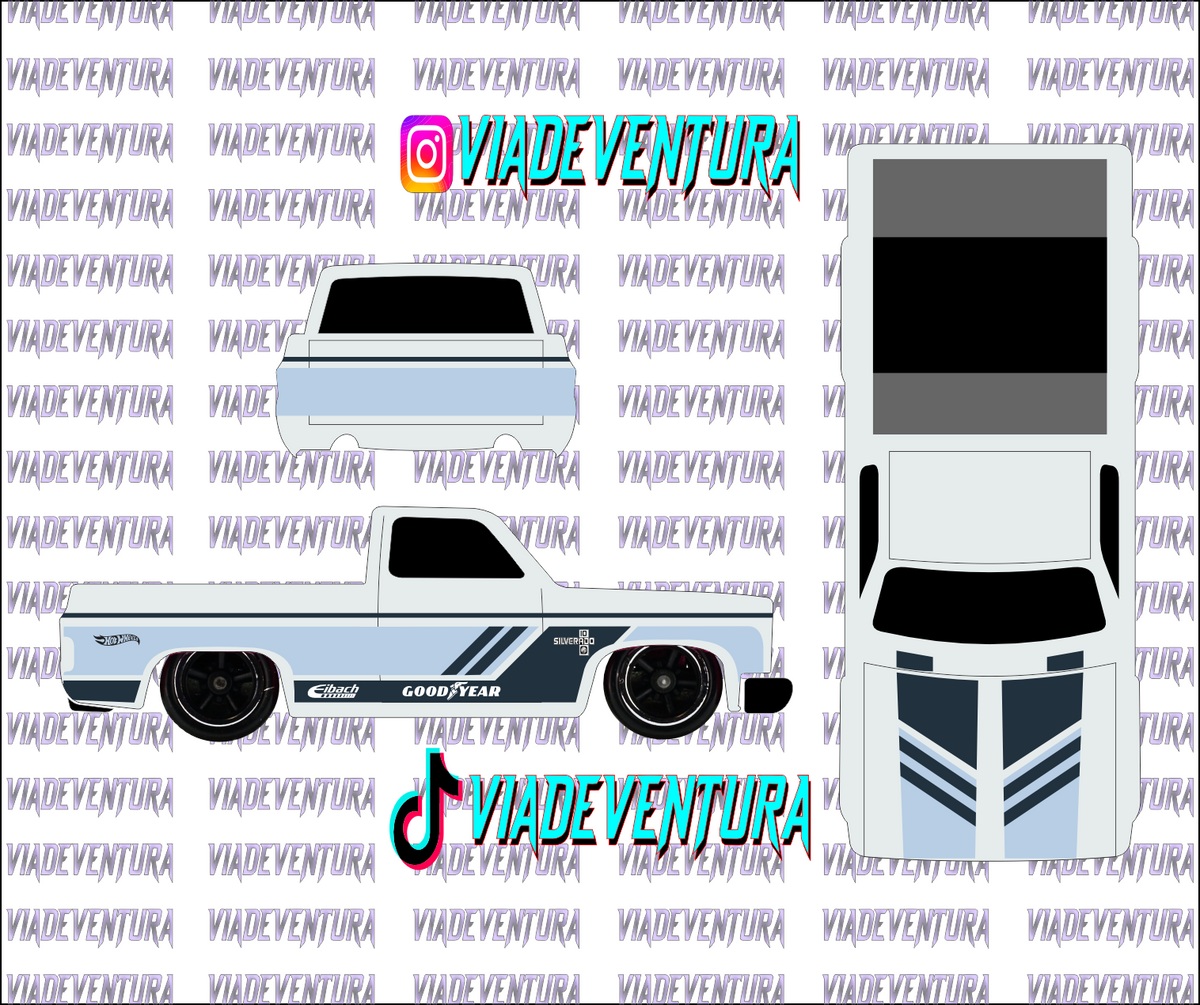 Zamac 1/64 83 Silverado WHITE TONER Universal Waterslide Decal for Hot