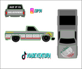 Mexico 1/64 83 Silverado WHITE TONER Universal Waterslide Decal Hot