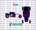 Joker 1/64 Bone Shaker WHITE TONER Universal Waterslide Decal Hot