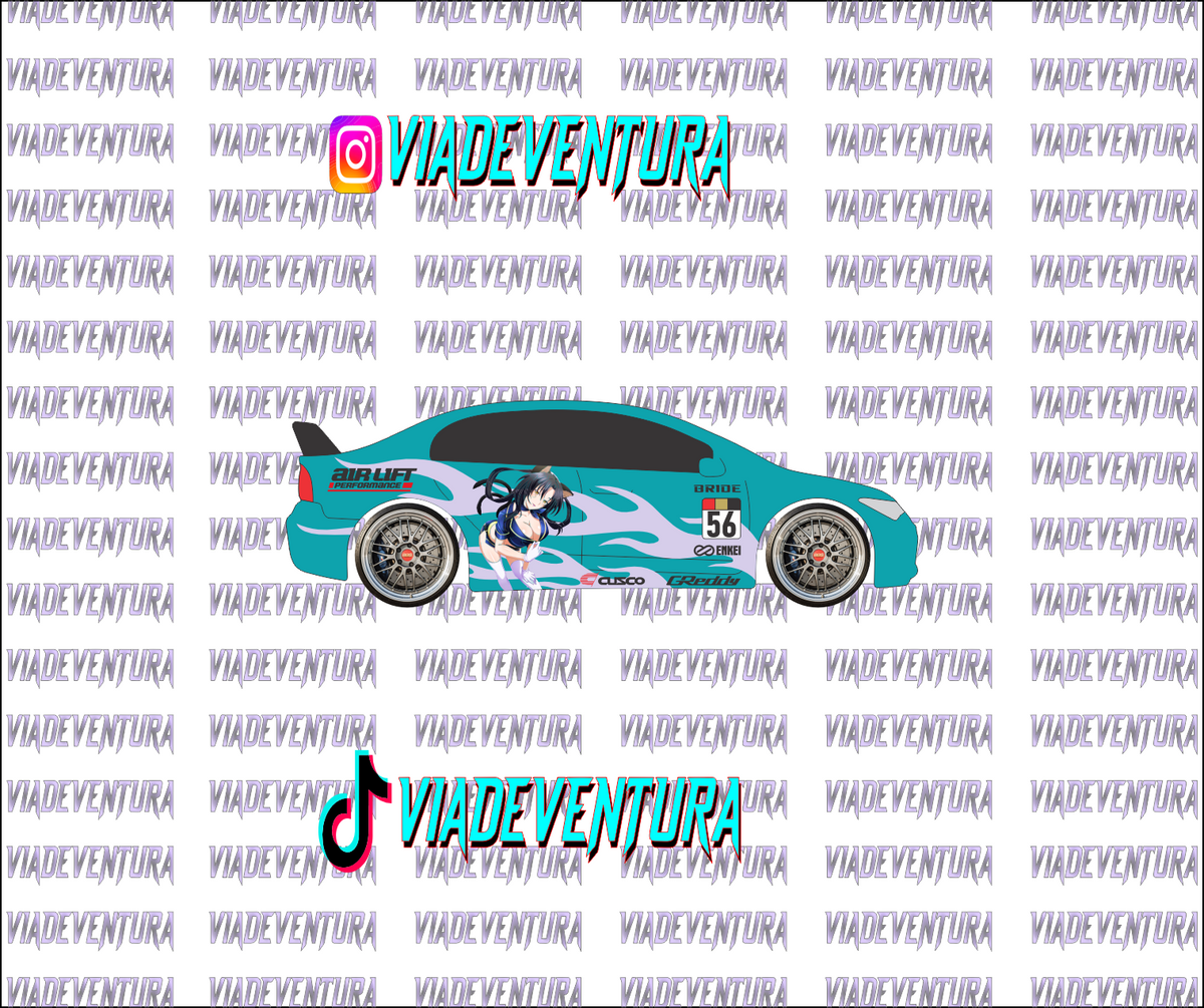 Blue Kitty 1/64 Civic FD2 WHITE TONER Universal Waterslide Decal for Hot