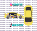 Sailor Moon 1/64 Civic FD2 WHITE TONER Universal Waterslide Decal for Hot