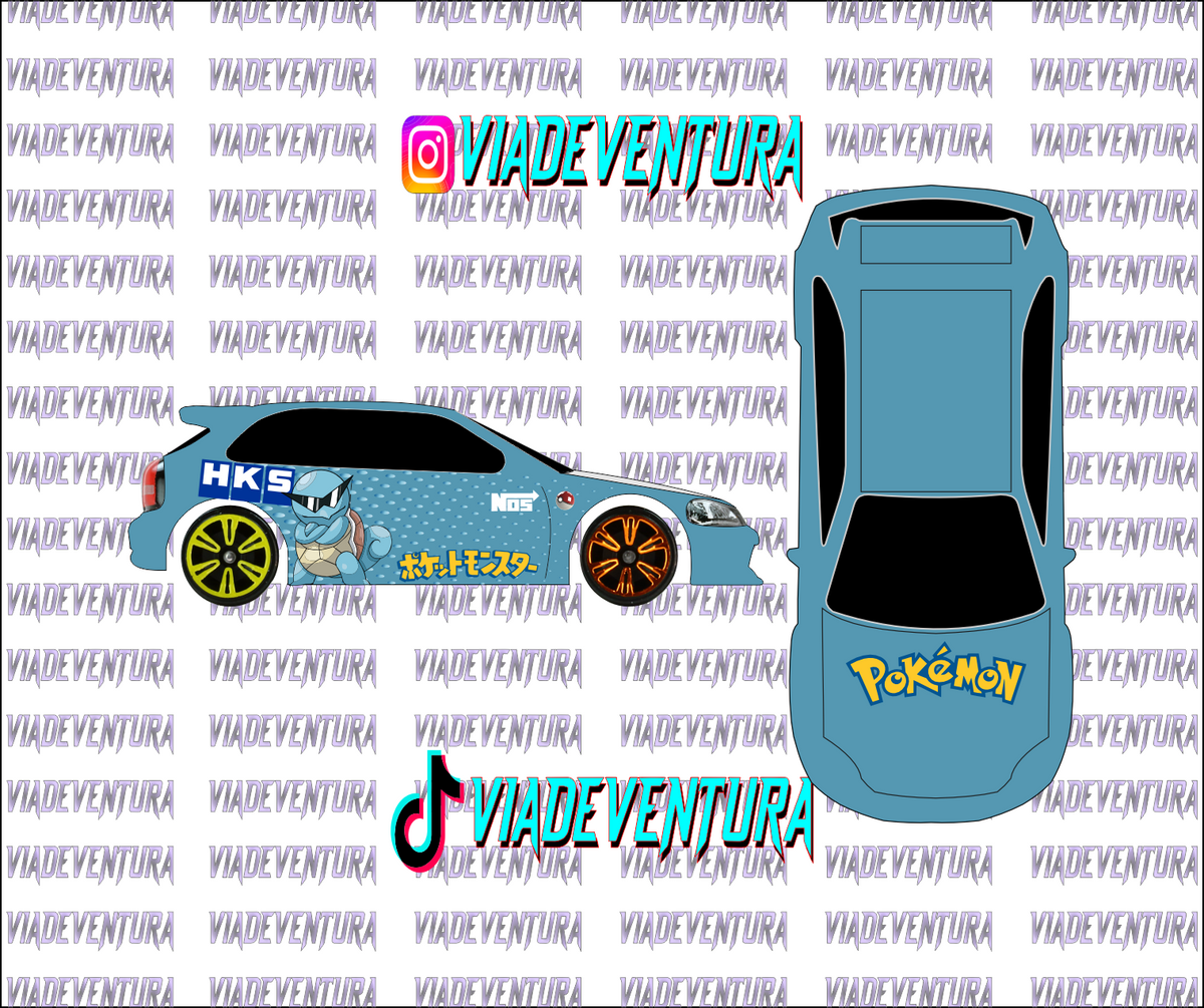 Squirtle 1/64 EK9 Civic WHITE TONER Universal WaterSlide Decal for Hot