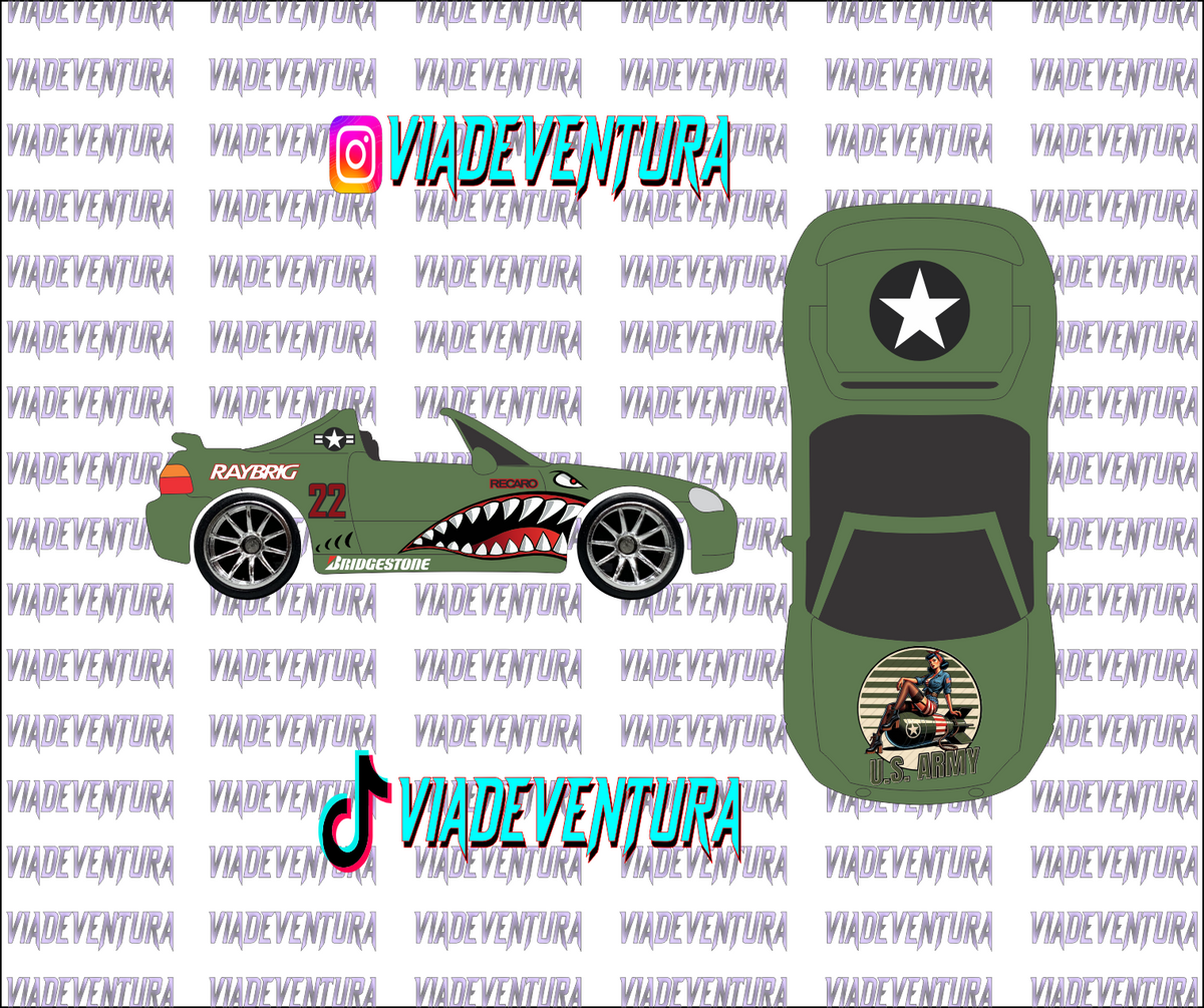 Army 1/64 Del Sol WHITE TONER Universal WaterSlide Decal for Hot