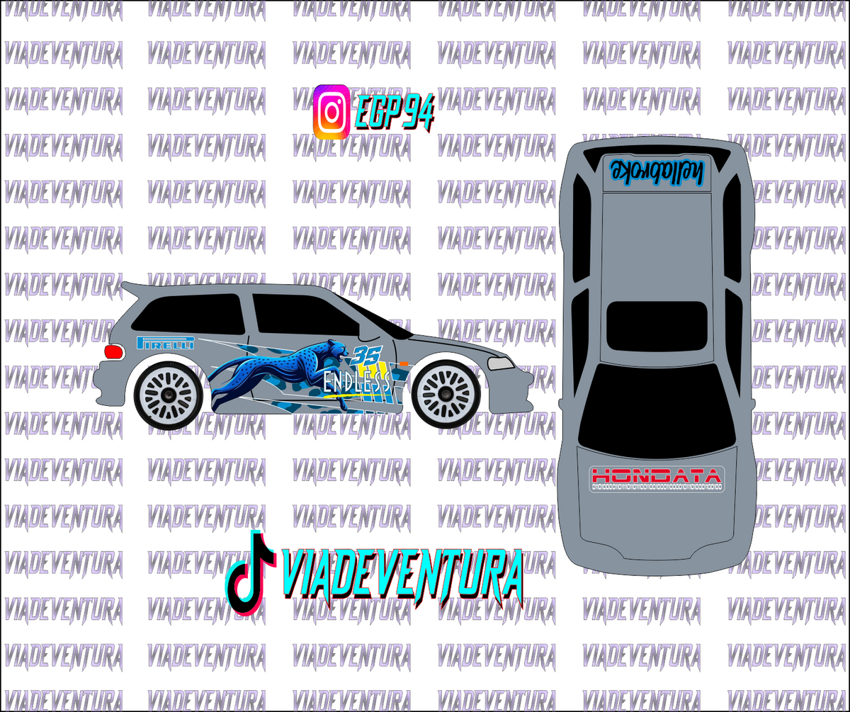 Endless 1/64 EF Civic WHITE TONER Universal WaterSlide Decal for Hot
