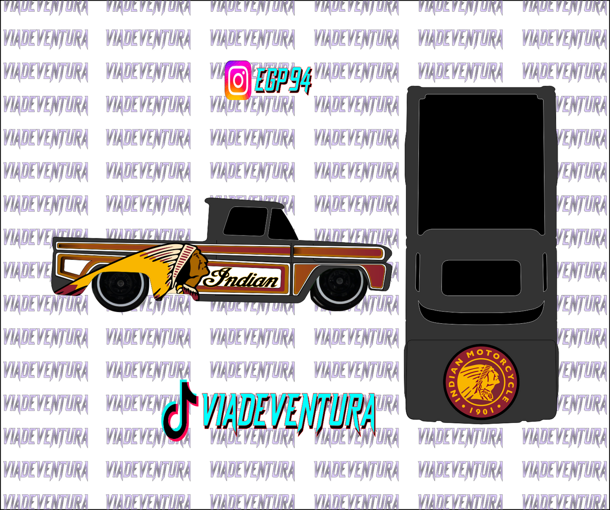 Indian Moto 1/64 62 Chevy WHITE TONER Universal Waterslide Decal for Hot