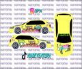 Invader Zim 1/64 EK9 Civic WHITE TONER Universal WaterSlide Decal for Hot