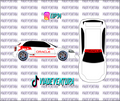 Redbull Oracle 1/64 EK9 Civic WHITE TONER Universal WaterSlide Decal for Hot