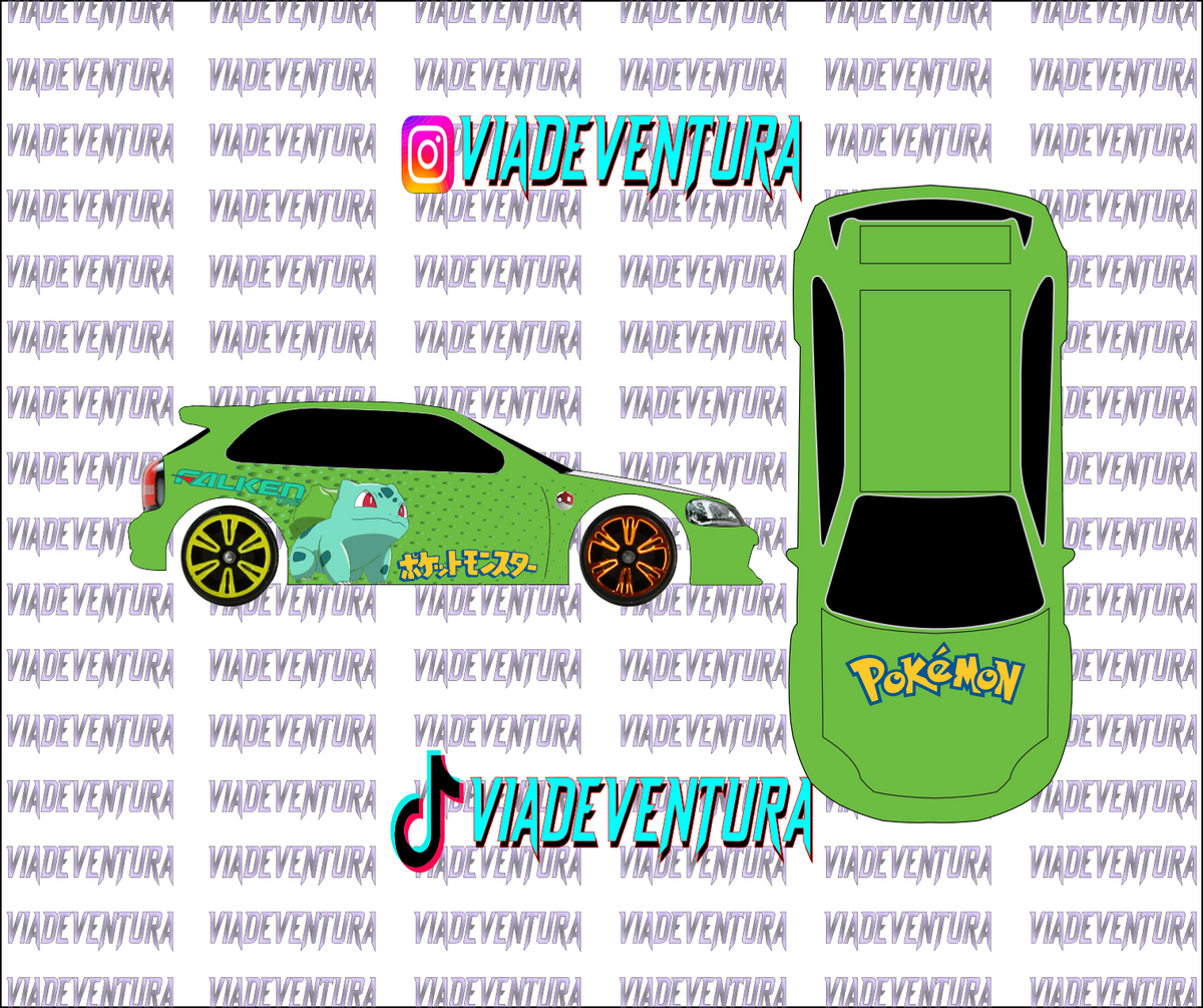 Bulbasur 1/64 EK9 Civic WHITE TONER Universal WaterSlide Decal for Hot