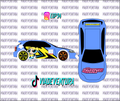 Powerpuff  1/64 EK9 Civic WHITE TONER Universal WaterSlide Decal for Hot