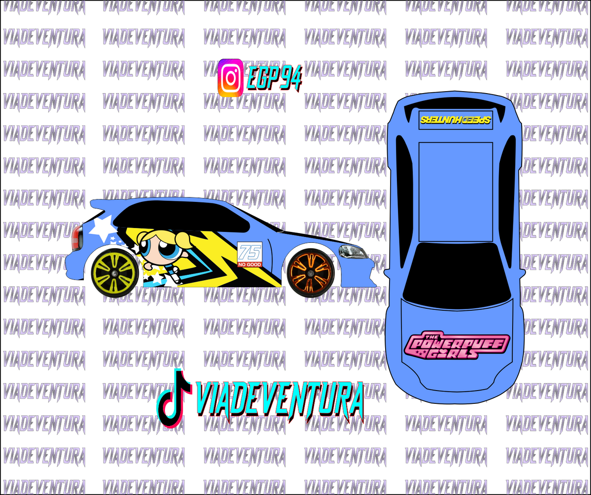 Powerpuff  1/64 EK9 Civic WHITE TONER Universal WaterSlide Decal for Hot
