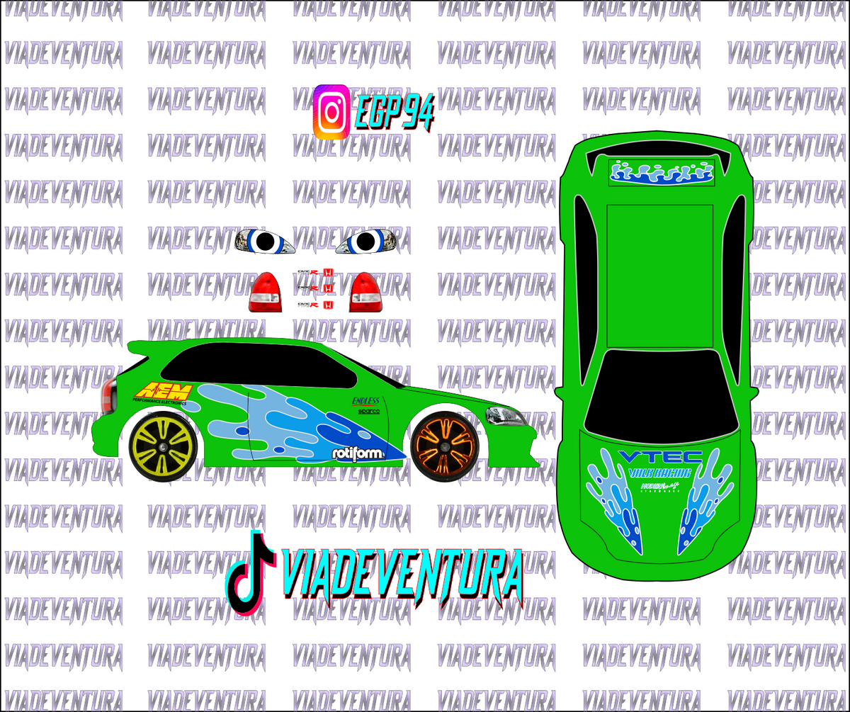 Toy Story RC 1/64 EK9 Civic WHITE TONER Universal WaterSlide Decal for Hot