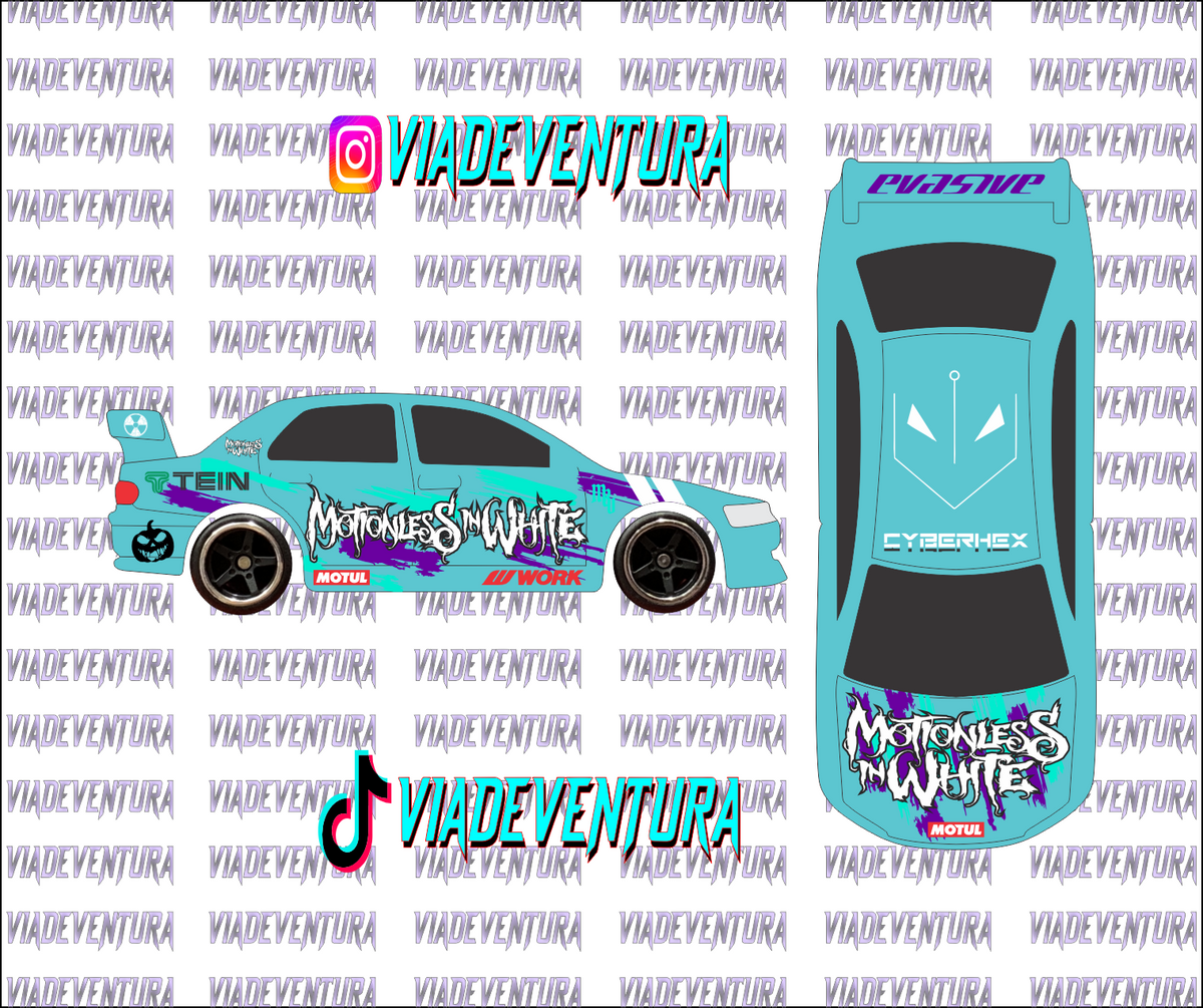 Motion In White 1/64 Evo IX WHITE TONER Universal Waterslide Decal for Hot