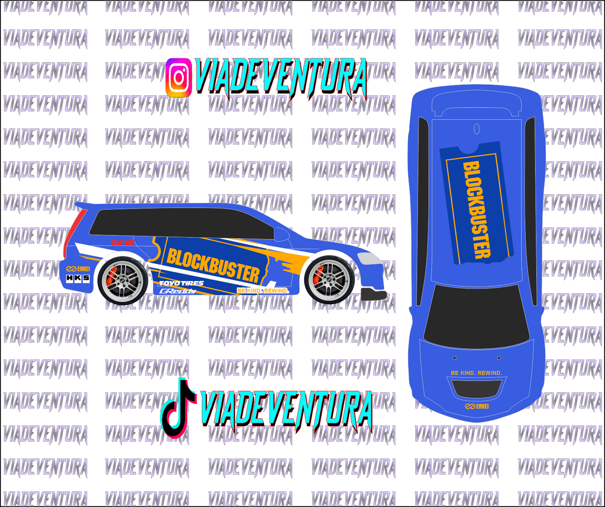 Blockbuster 1/64 Evo IX Wagon WHITE TONER Universal Waterslide Decal for Hot