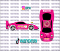 Dunkin Donus 1/64 Ferrar F40 WHITE TONER Universal Waterslide Decal for Hot