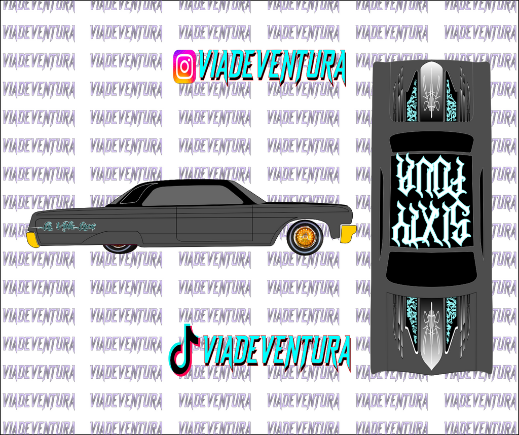 Lowrider V1 1/64 64 Impala WHITE TONER Waterslide Decal for Hot