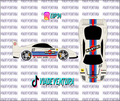 Martini Race 1/64 Ferrar F40 WHITE TONER Universal Waterslide Decal for Hot