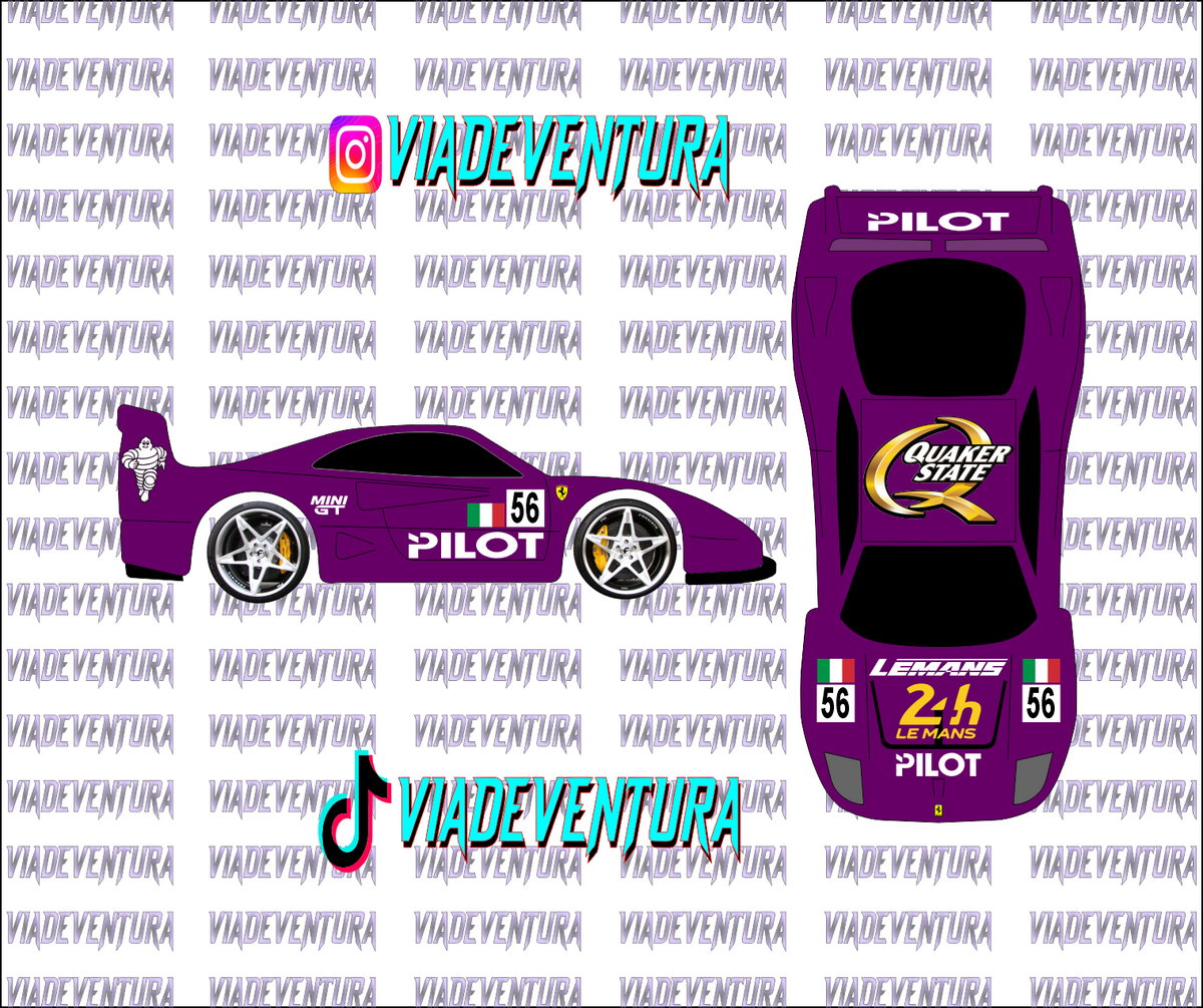 Pilot Racing 1/64 Ferrar F40 WHITE TONER Universal Waterslide Decal for Hot