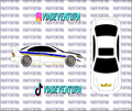 VIS 1/64 Civic EM1 WHITE TONER Universal Waterslide Decal for Hot