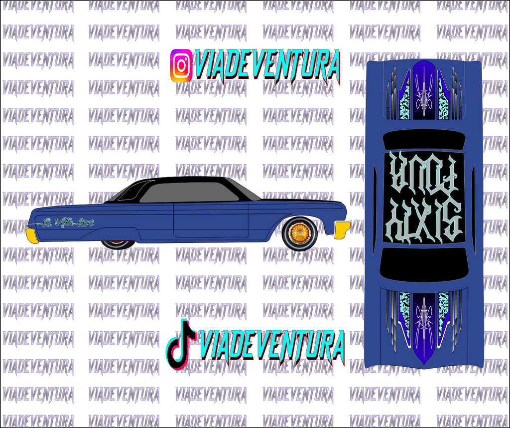 Lowrider V1 1/64 64 Impala WHITE TONER Waterslide Decal for Hot