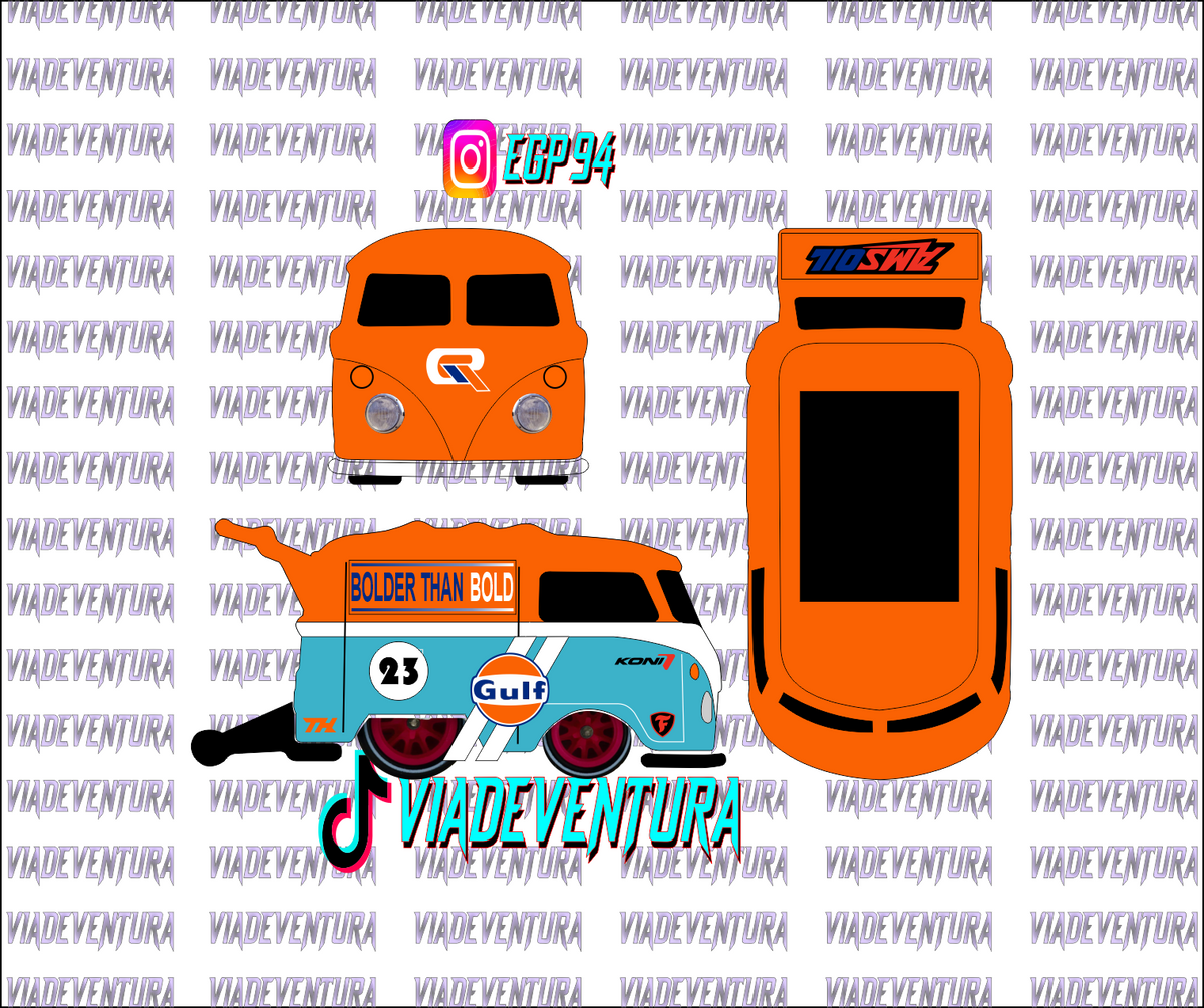Gulf 1/64 Kool Kombi WHITE TONER Universal Waterslide Decal for Hot