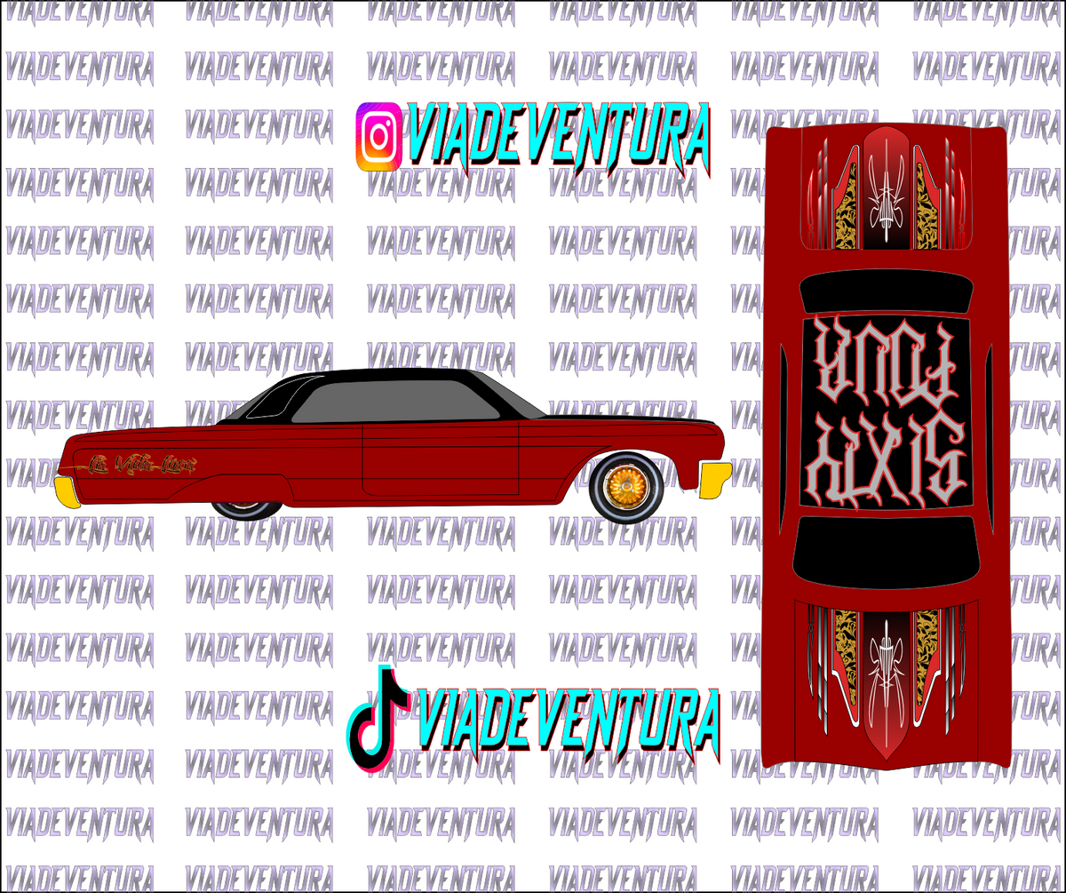 Lowrider V1 1/64 64 Impala WHITE TONER Waterslide Decal for Hot