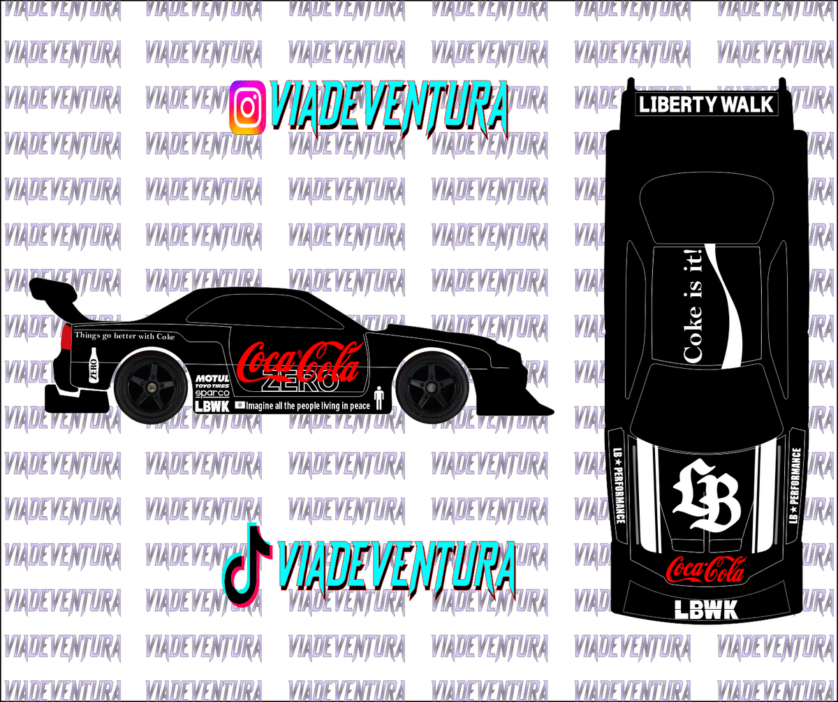 Coca Cola Chase 1/64 LBWK R34 WHITE TONER Universal WaterSlide Decal for Hot