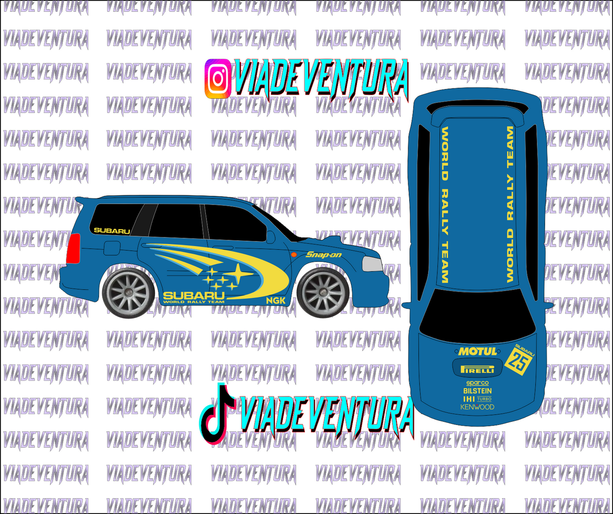 Rally 1/64 Subaru Forester WHITE TONER Universal WaterSlide Decal for Hot