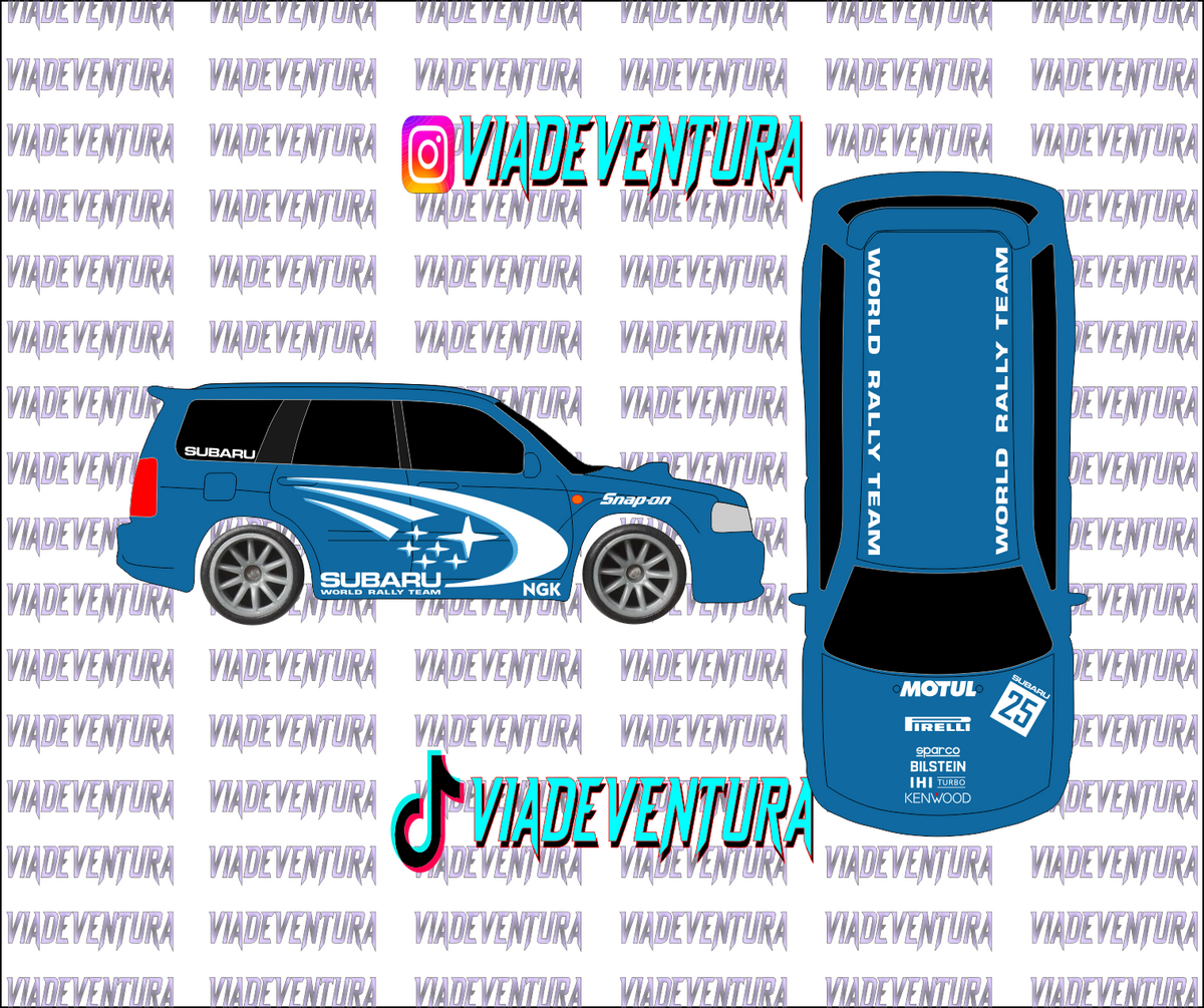 Rally 1/64 Subaru Forester WHITE TONER Universal WaterSlide Decal for Hot