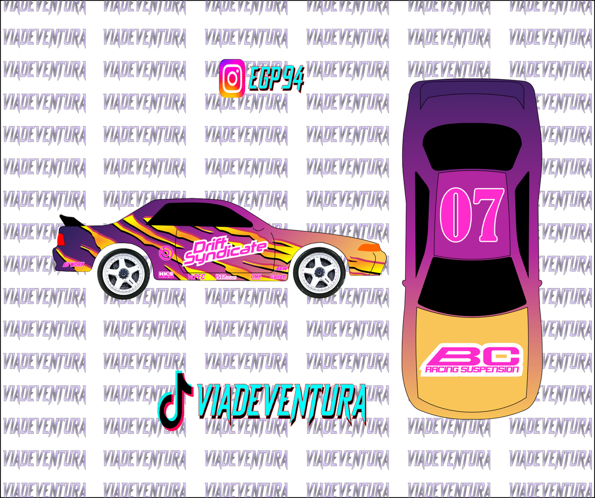 Drift Syndicate 1/64 R32 WHITE TONER Universal Waterslide Decal for Hot