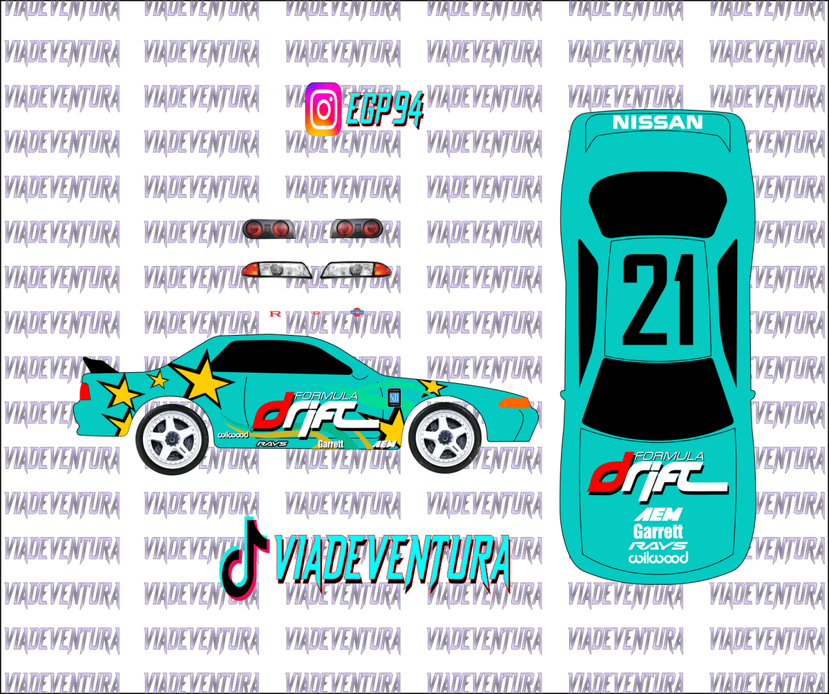 Formula Drift 1/64 R32 WHITE TONER Universal Waterslide Decal for Hot