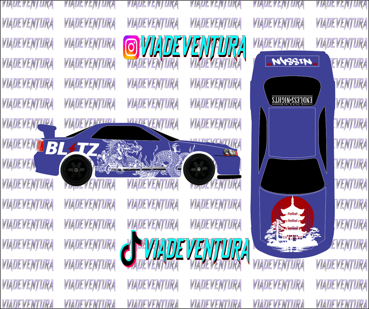 Blitz Dragon 1/64 R34 WHITE TONER Universal Waterslide Decal for Hot
