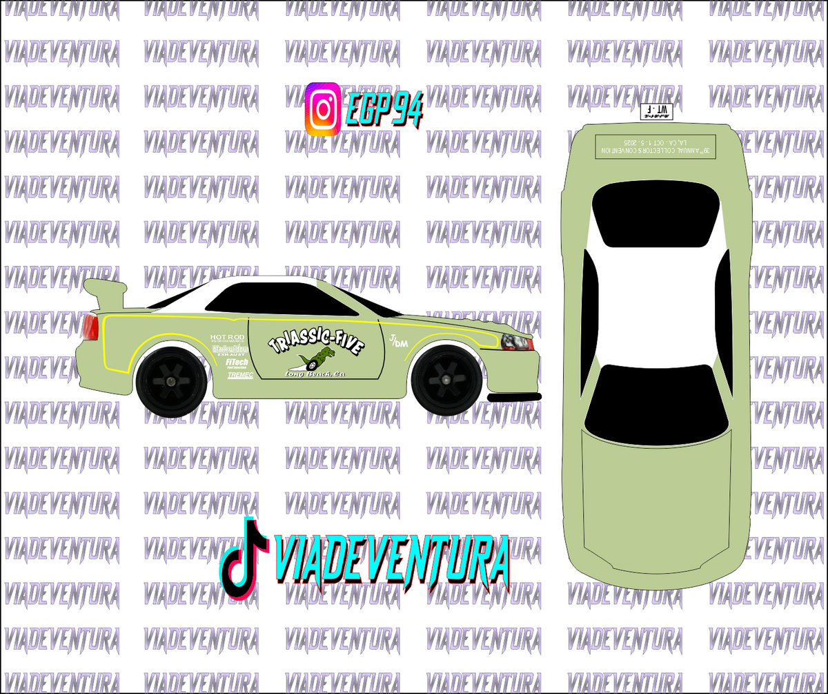 Convention Dinner 1/64 R34 WHITE TONER Universal Waterslide Decal for Hot