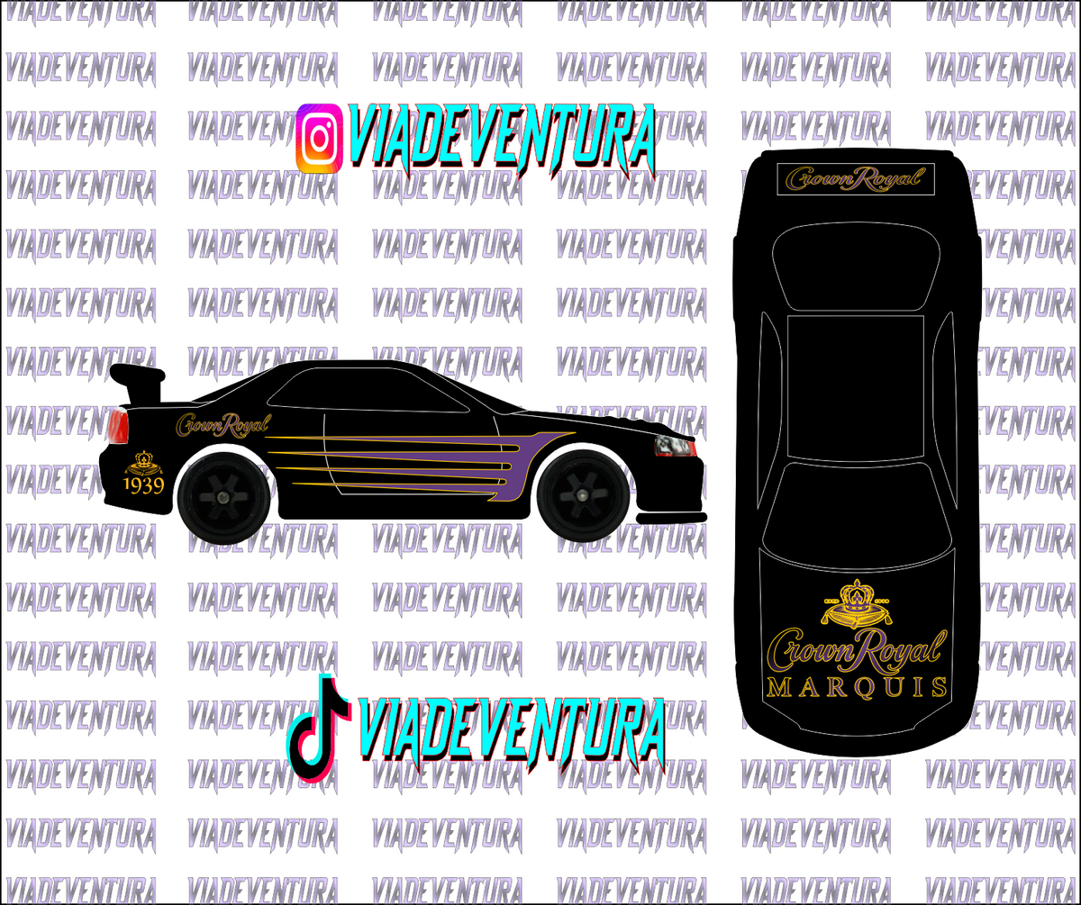 Crown Royal 1/64 R34 WHITE TONER Universal Waterslide Decal for Hot