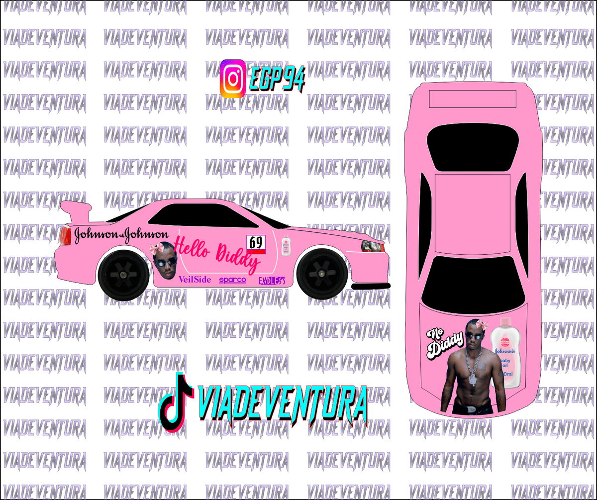 Diddy 1/64 R34 WHITE TONER Universal Waterslide Decal for Hot