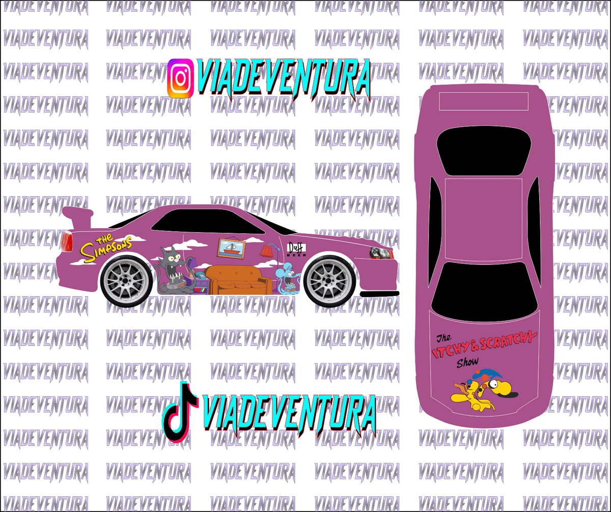 Itchy n Scratchy 1/64 R34 WHITE TONER Universal Waterslide Decal for Hot
