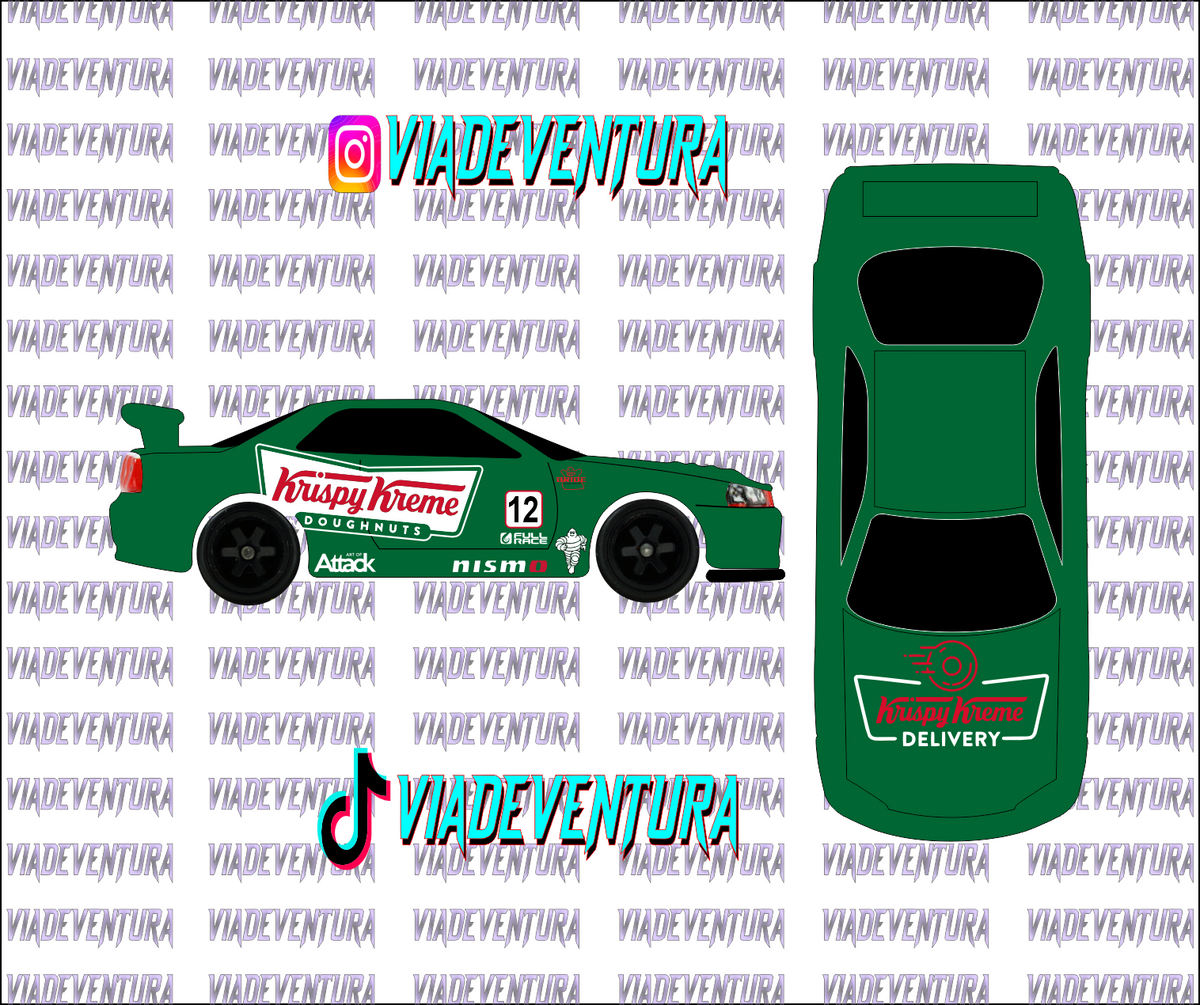 Krispy Kreme 1/64 R34 WHITE TONER Universal Waterslide Decal for Hot