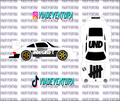 Undefeated V1 1/64 Porsche RWB WHITE TONER Universal Waterslide Decal for Hot