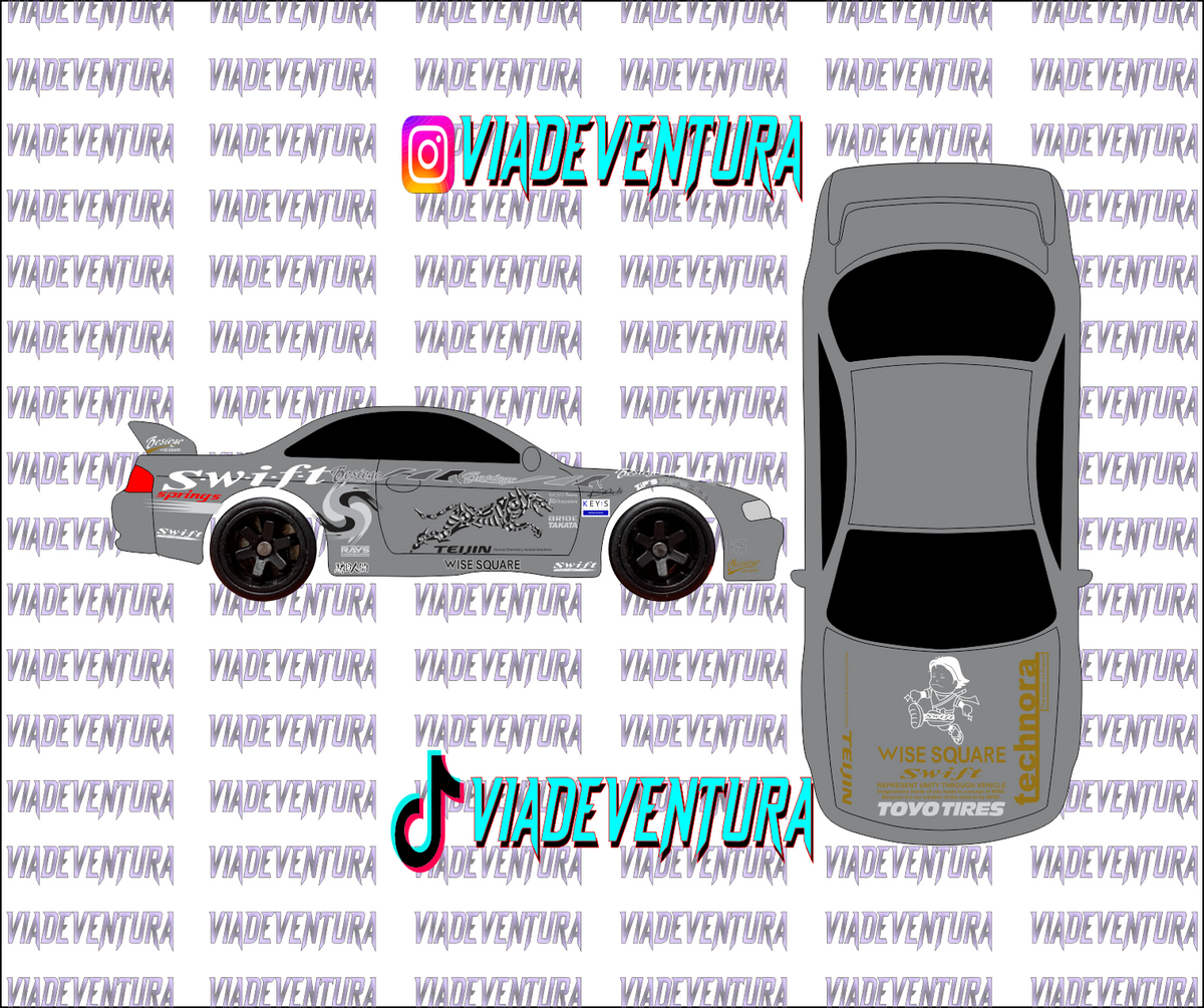 Seans Silvia 1/64 Nissan S14 WHITE TONER Universal Waterslide Decal for Hot