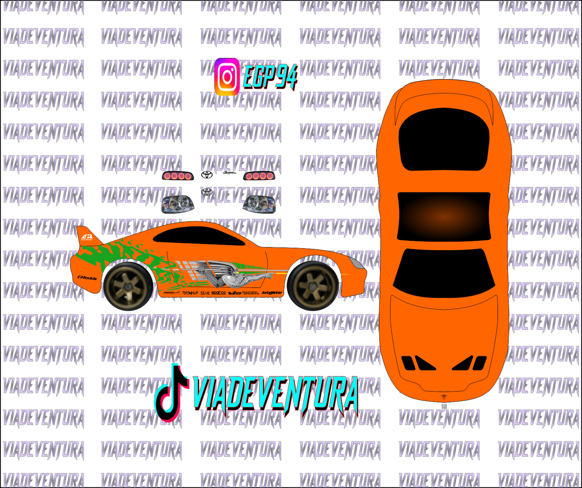 FnF Supra 1/64 Supra MK4 WHITE TONER Universal WaterSlide Decal for Hot