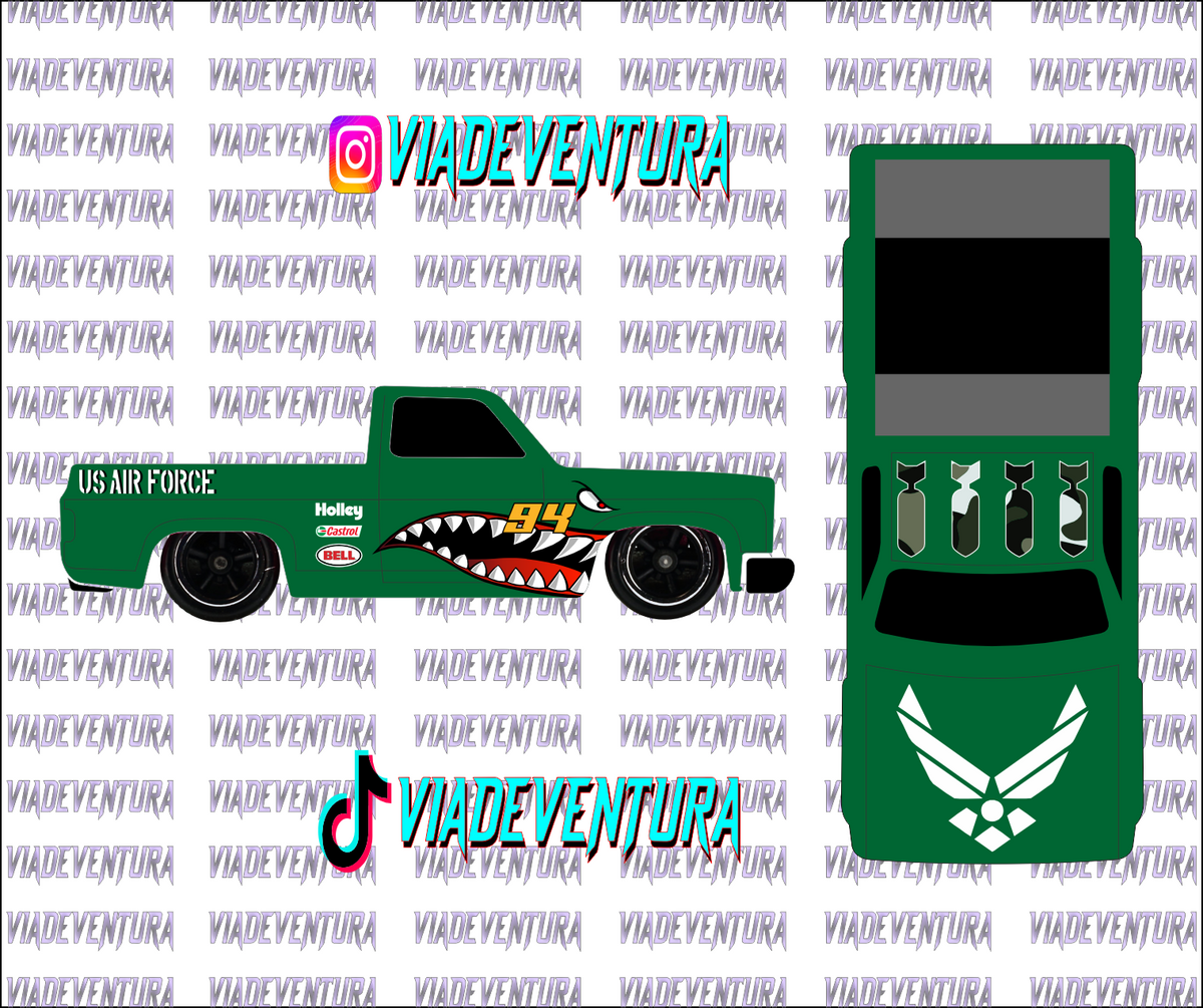 Air Force 1/64 83 Silverado WHITE TONER Universal Waterslide Decal for Hot