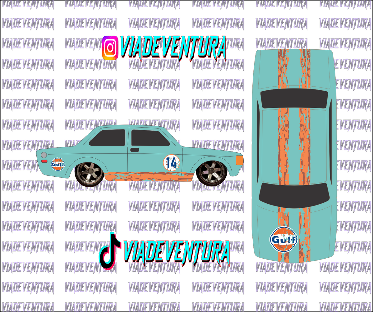 Volvo Gulf Rust V2 1/64 Volvo 142 WHITE TONER Universal WaterSlide Decal for Hot